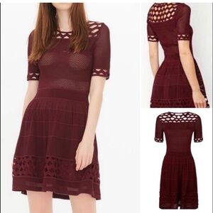 Sandro Bridget Dress - Bordeaux